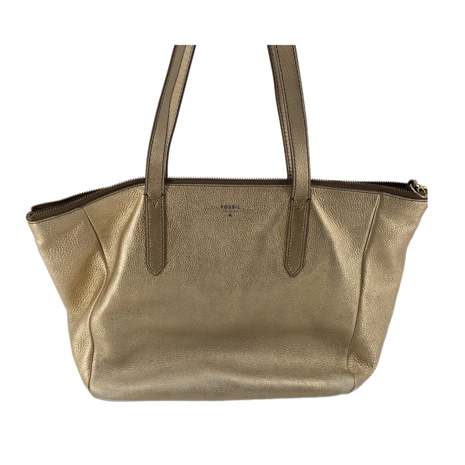 Fossil Gold Tote Shoulder Bag