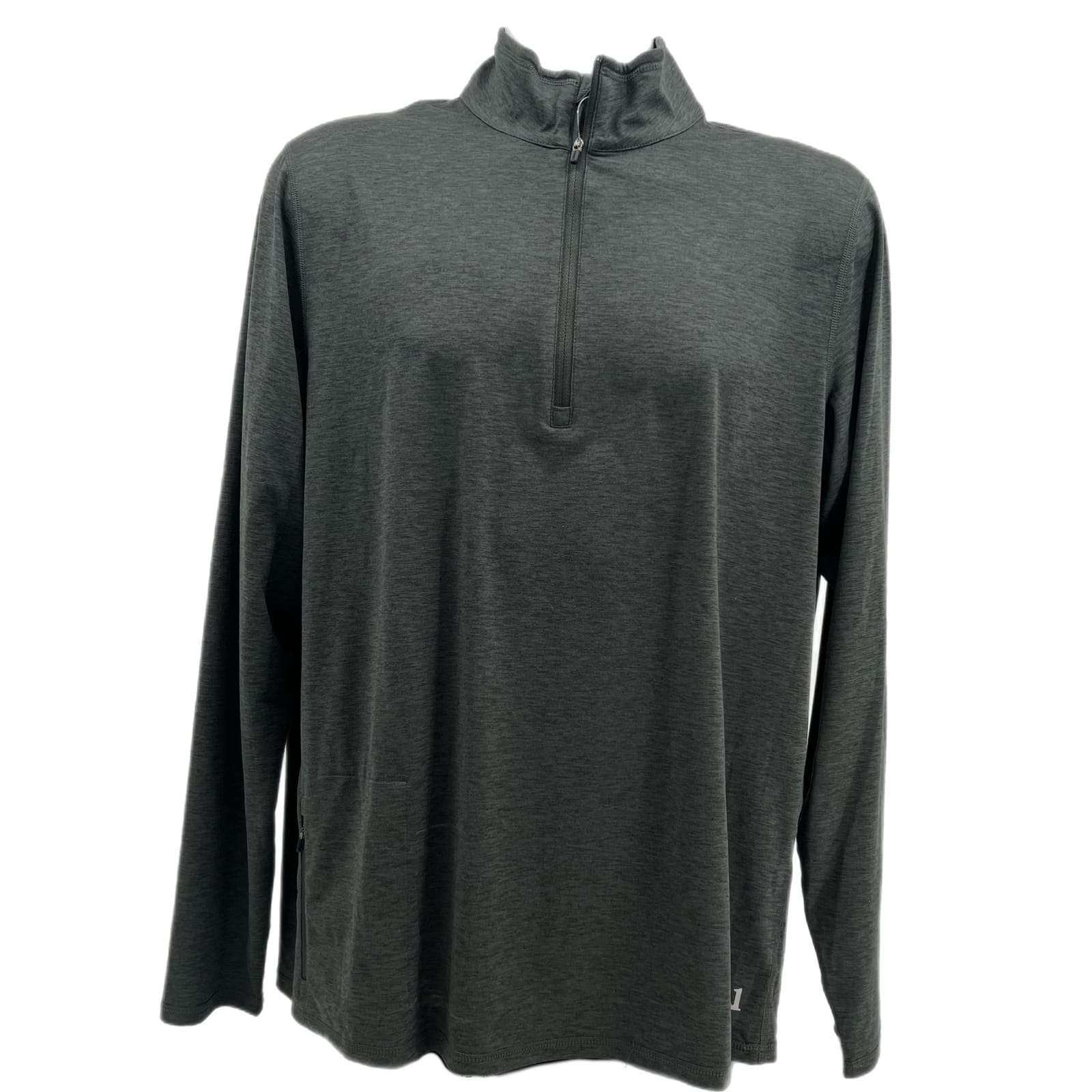 Vuori Green/Gray Heathered Quarter Zip