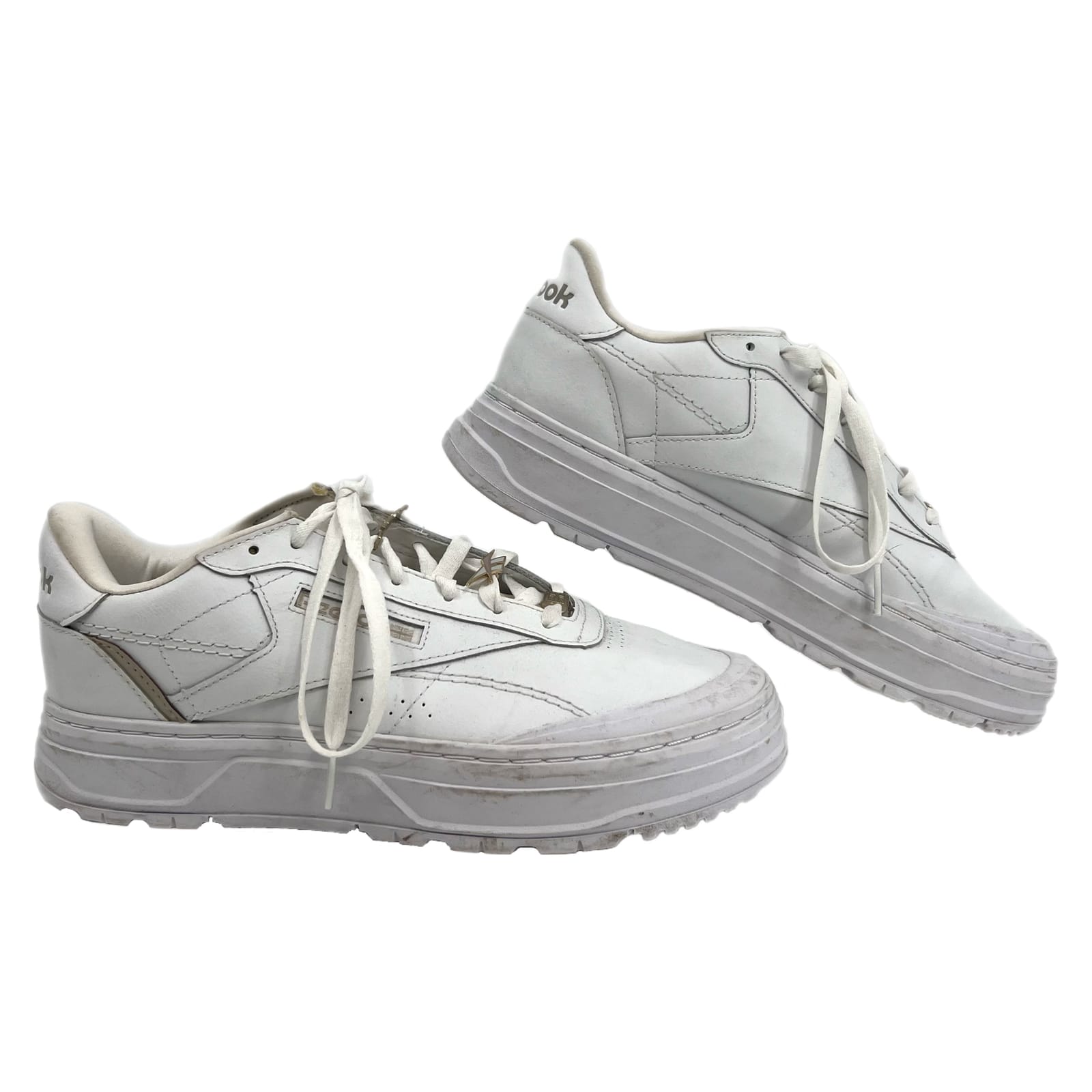 Reebok White Charm Platform Sneakers