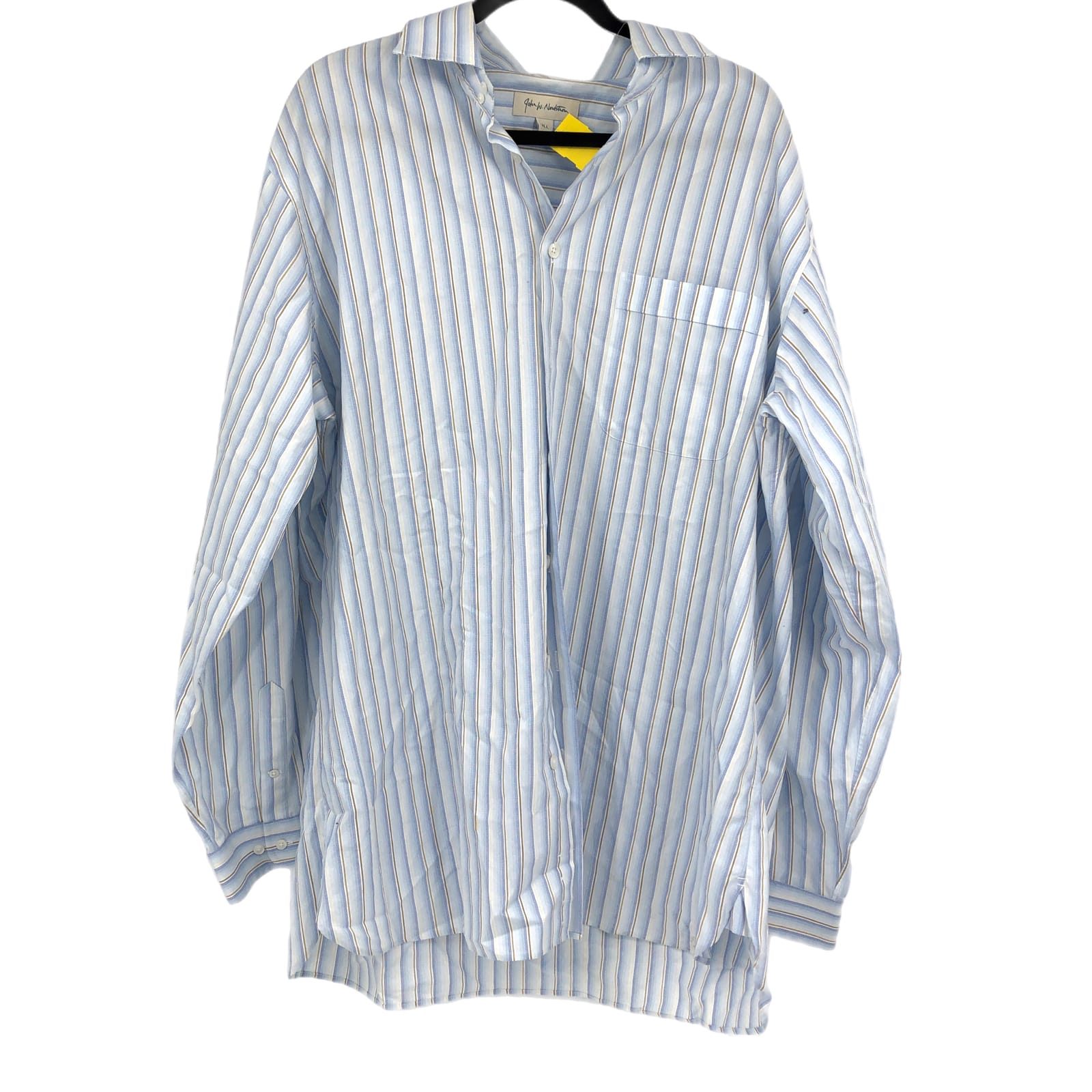 John W. Nordstrom Blue & White Striped Button-Up Shirt