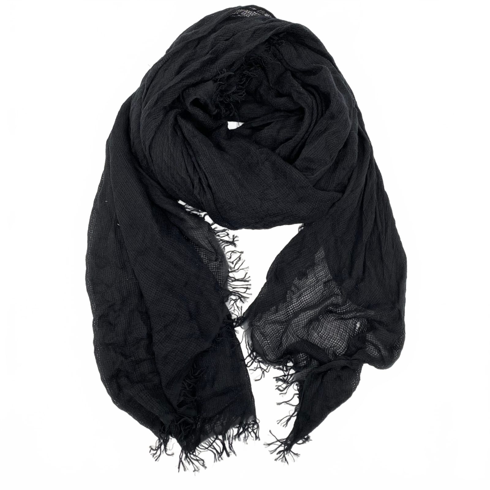 Rag & Bone Black Woven Modal Scarf