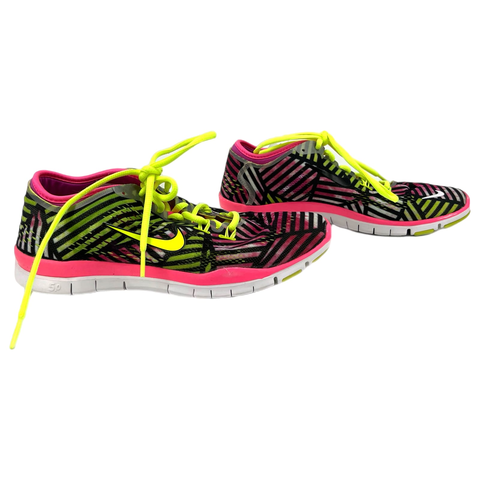Nike Pink/Green Free TR Fit 4 Athletic Sneakers