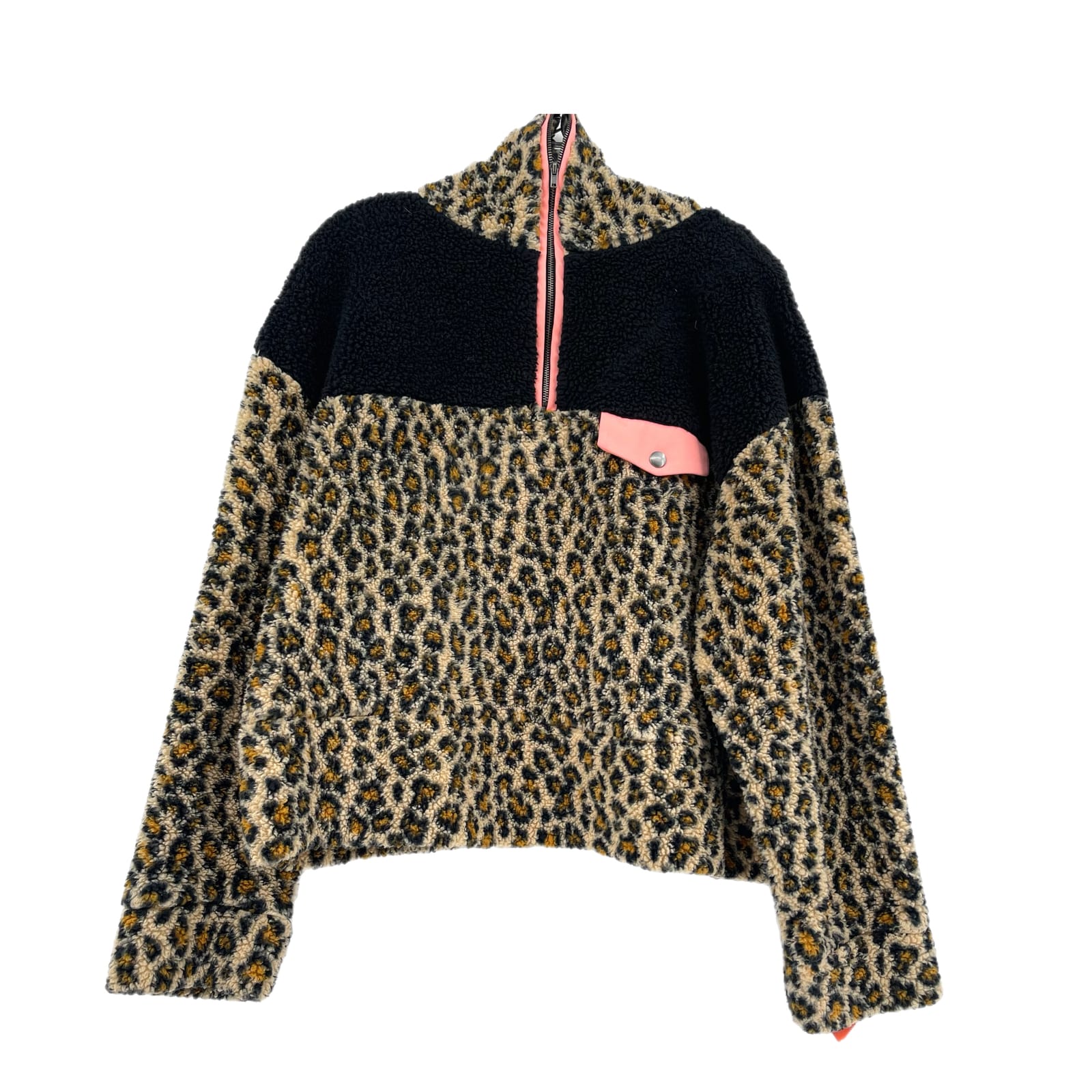 bp Brown Animal Print Teddy Jacket