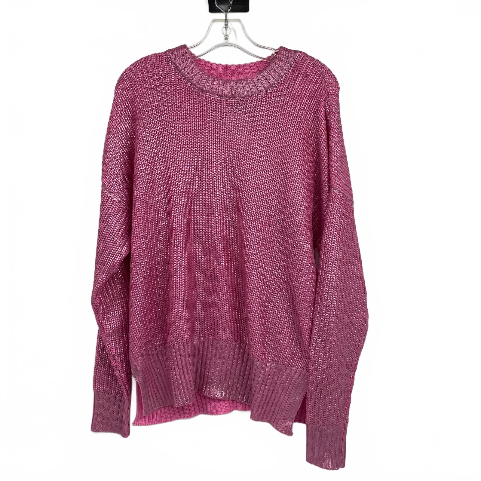 Beach Riot Pink Polyester Pullover Crew Necks