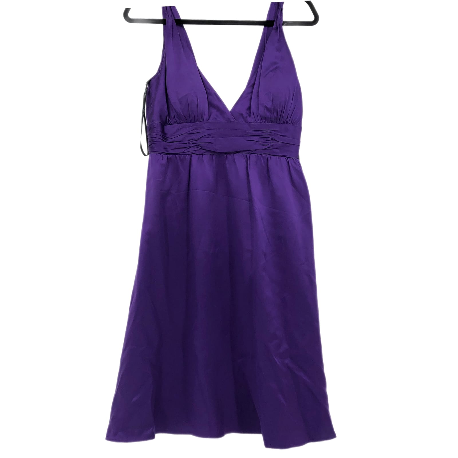 Calvin Klein Purple Flare Silk Dress