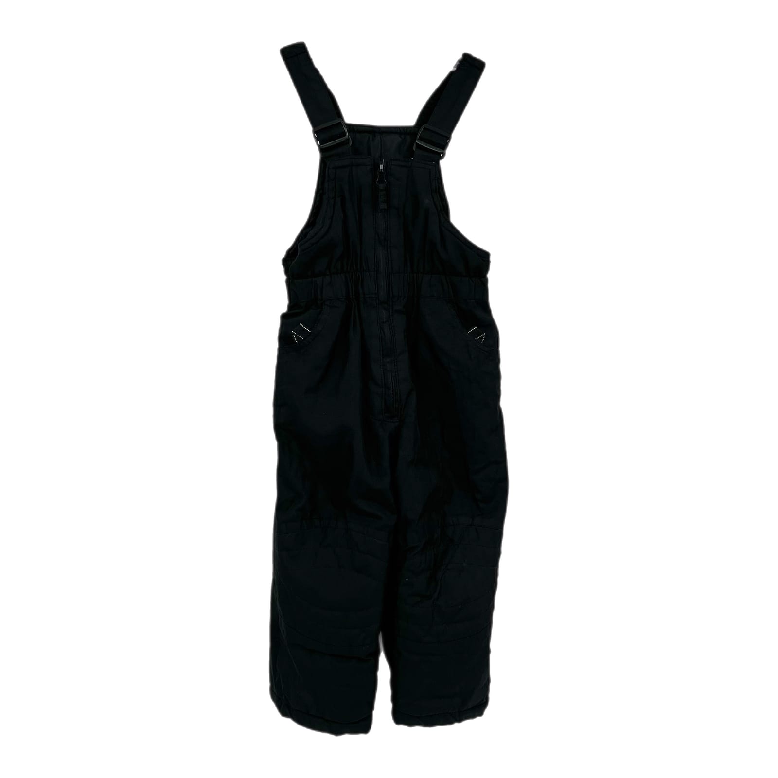Classic Black High-Rise Snow Bib for Kids