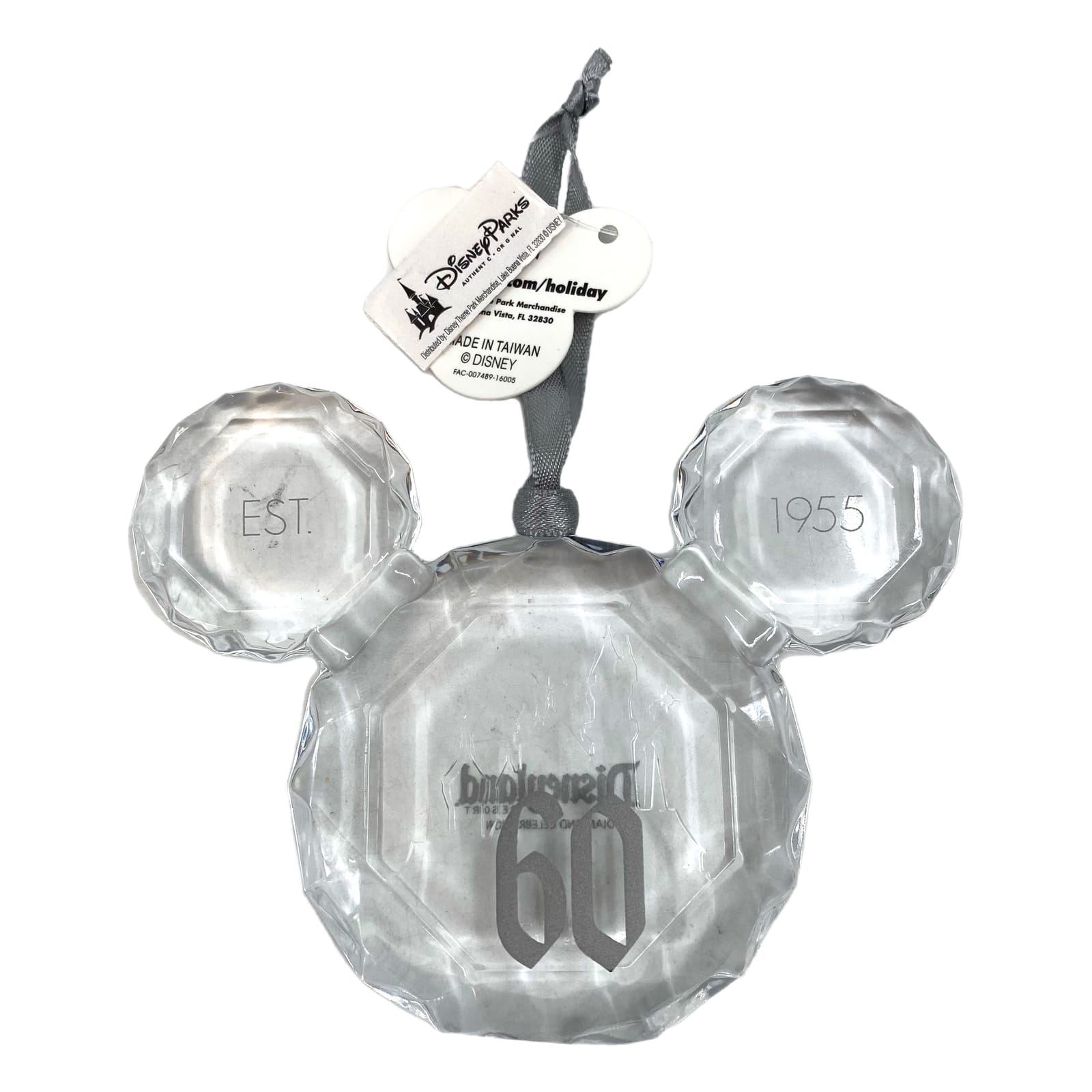 Disney Silver Mickey Mouse Gem Ornament