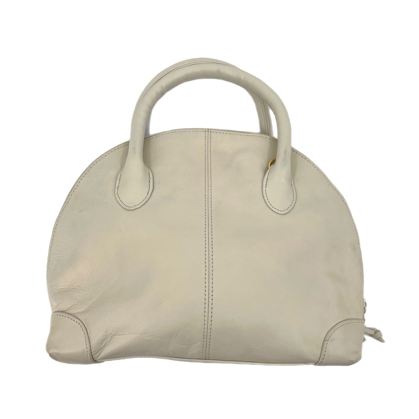 Giani Bernini Cream Leather Shoulder Bag