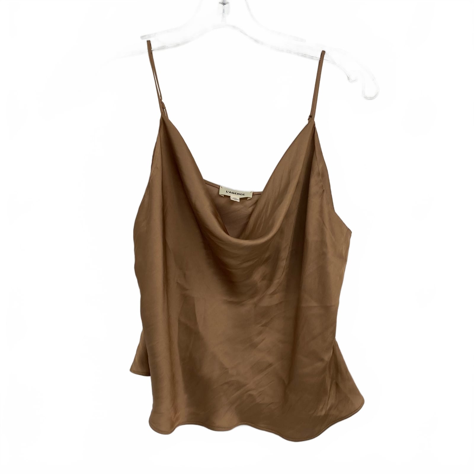 L’agence Brown Cowl Neck Tank Top
