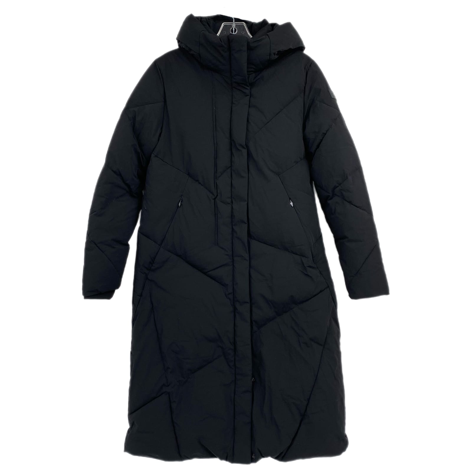 Calvin Klein Black Long Zip Puffer Coat