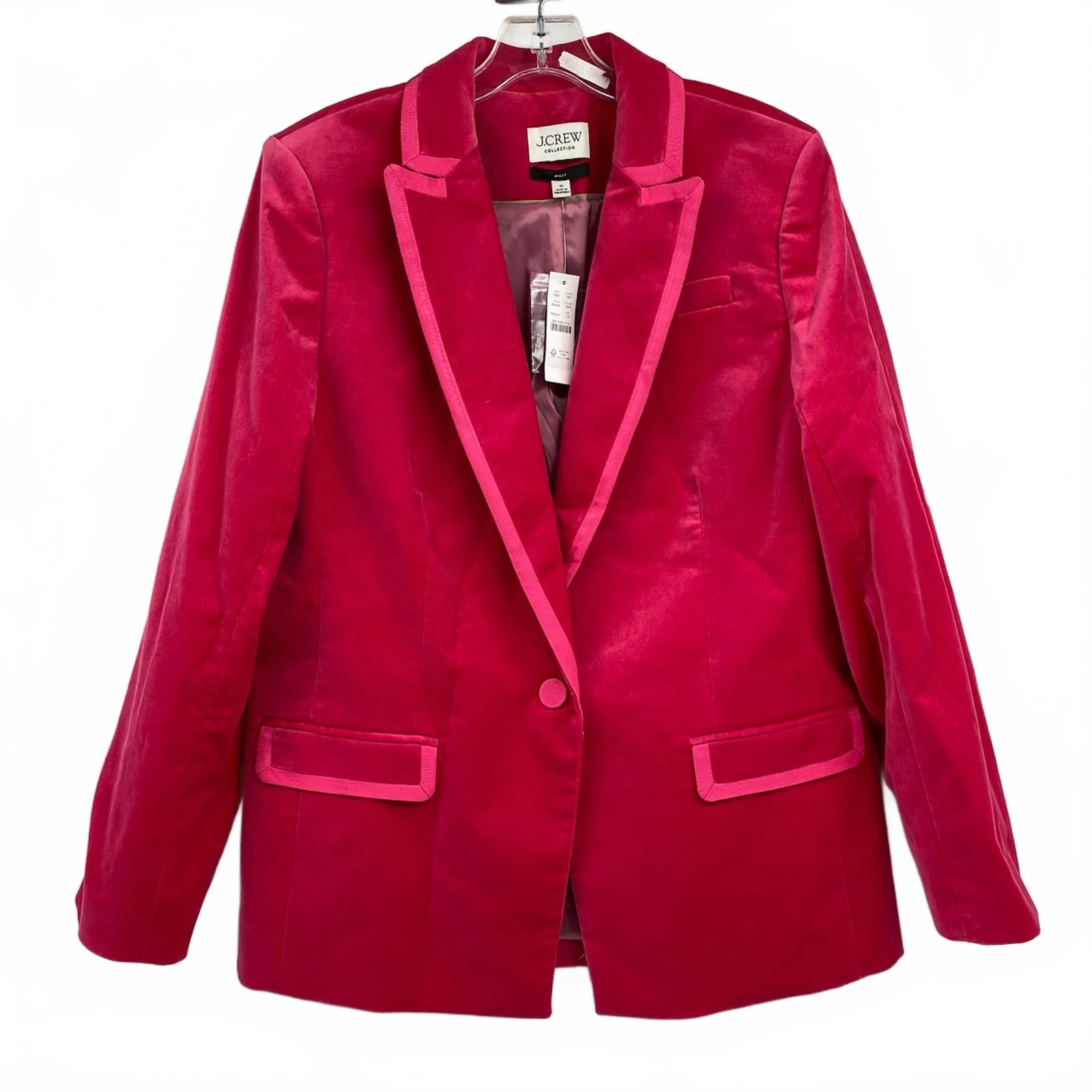 J. Crew Pink Velvet Willa Blazer