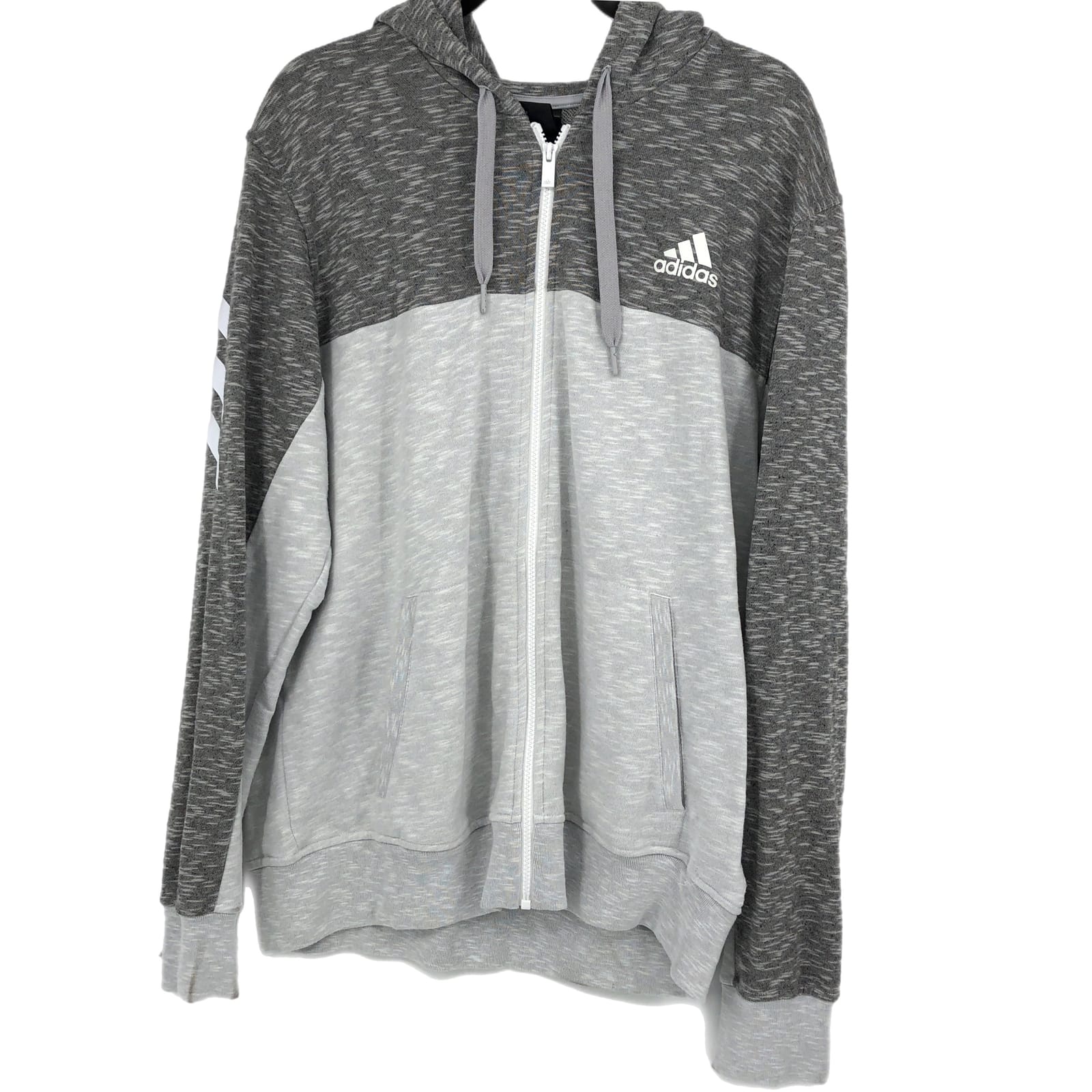 adidas Gray White Classic Lightweight Jacket
