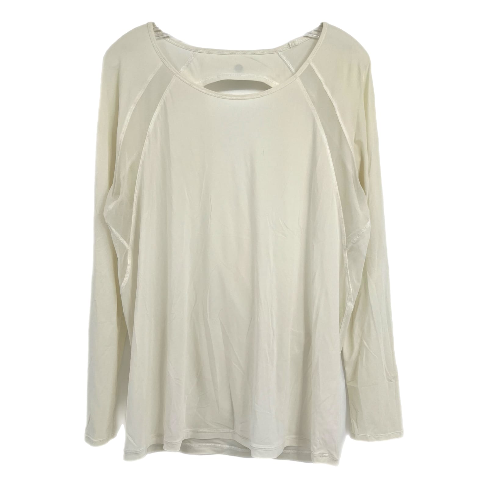 Lululemon Cream Twist Back Sheer Long Sleeve Top