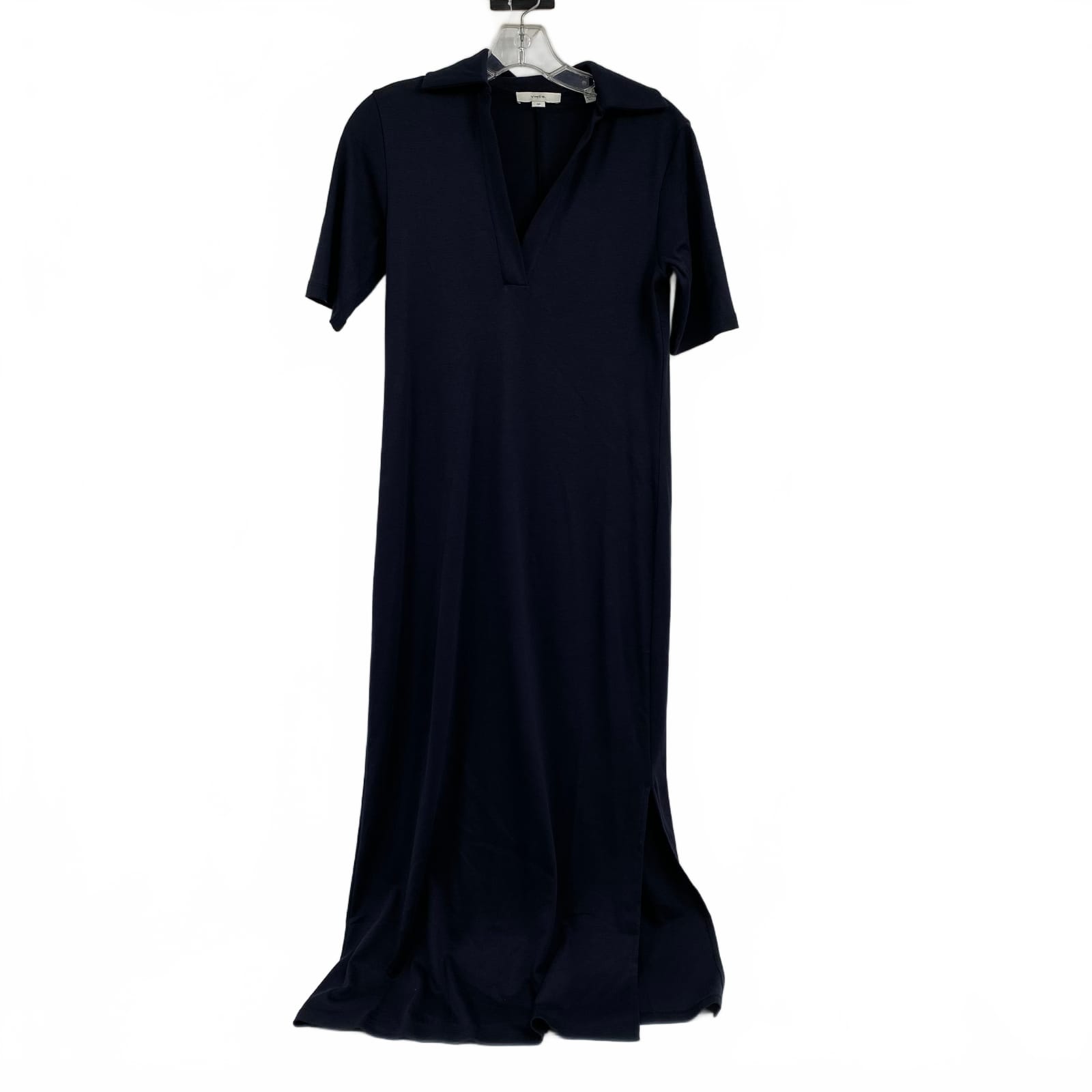 Vince Blue Maxi Dress Collared 100% Cotton