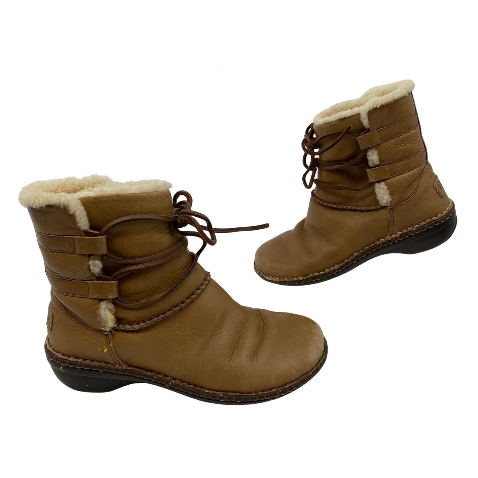 UGG Brown Leather Classic Bootie