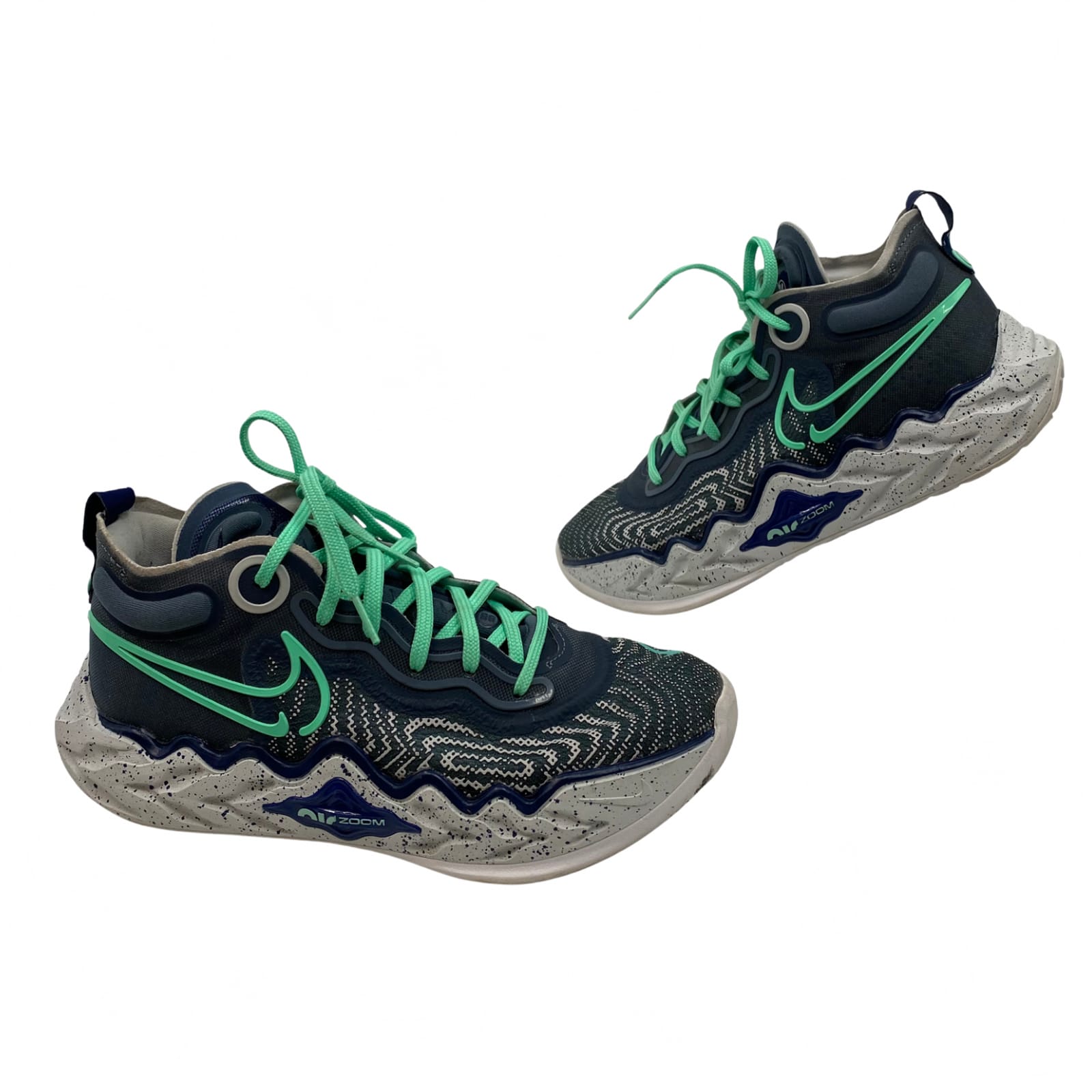 Nike Gray Blue Synthetic Air Zoom GT Sneakers