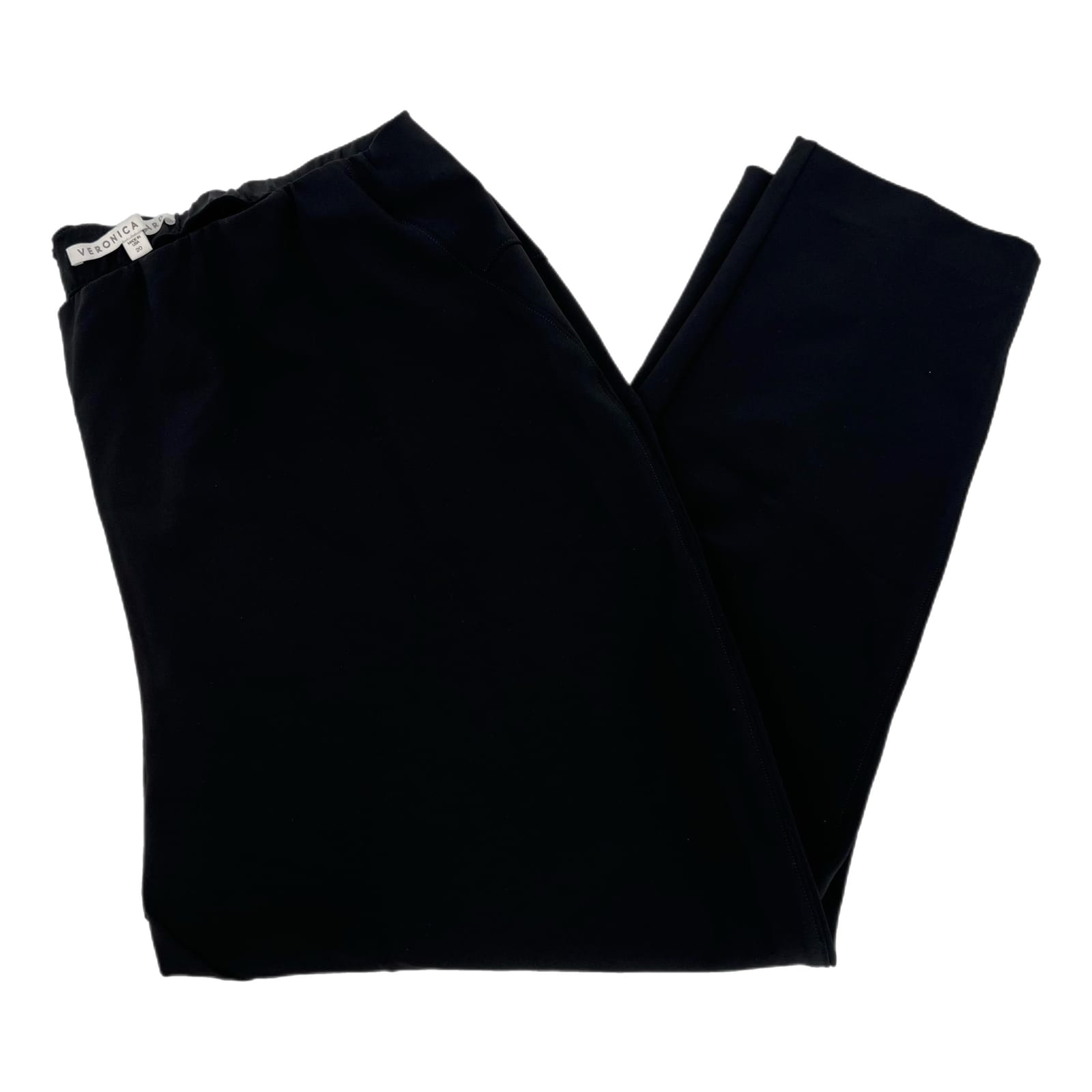 Veronica Beard Black Elastic Waist Crop Trousers