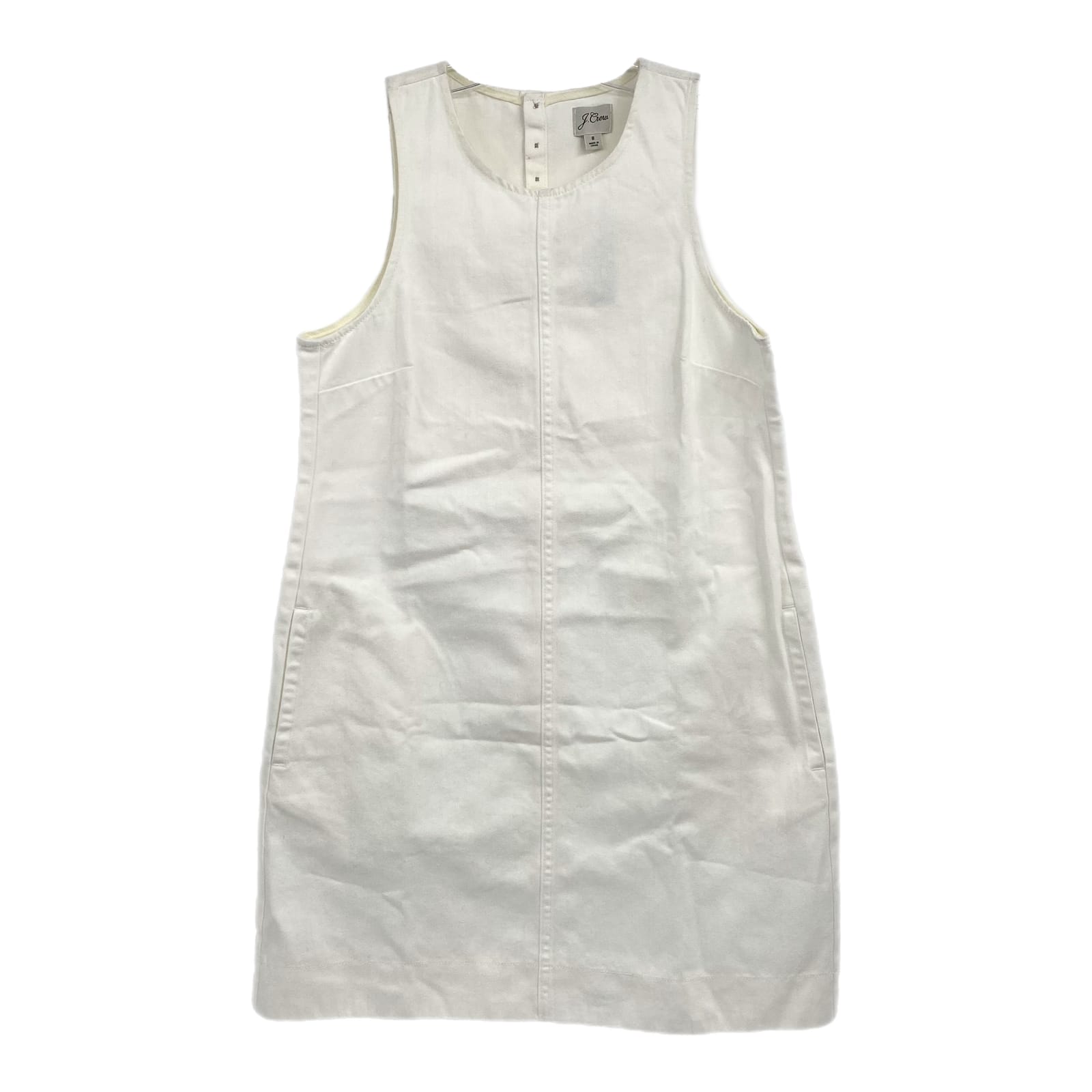 J. Crew White Sleeveless Denim Mini Dress