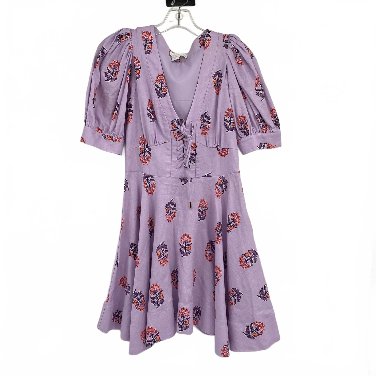 House of Harlow 1960 Purple Floral Linen Mini Dress