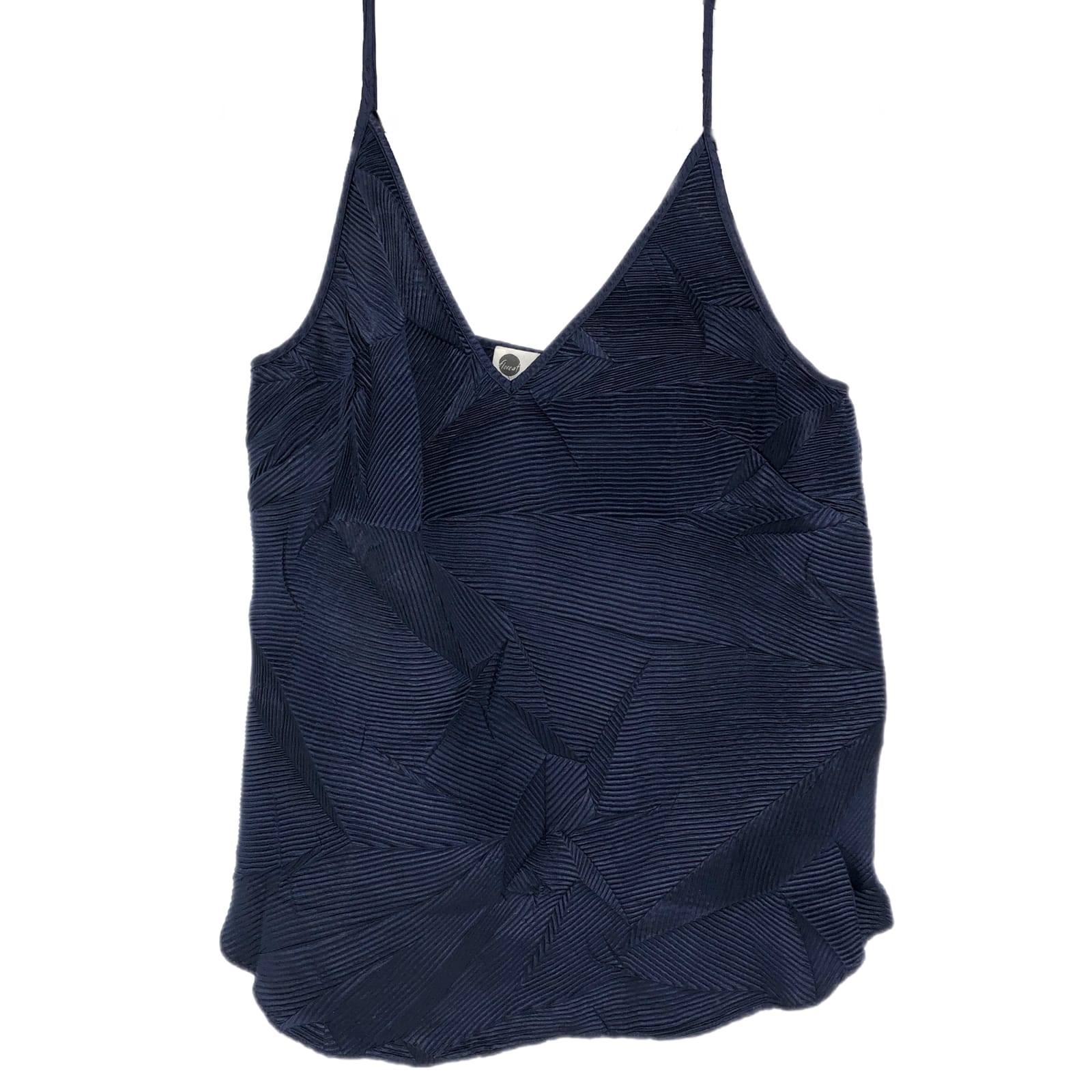 Floreat Blue Sleeveless V-Neck Tank Top
