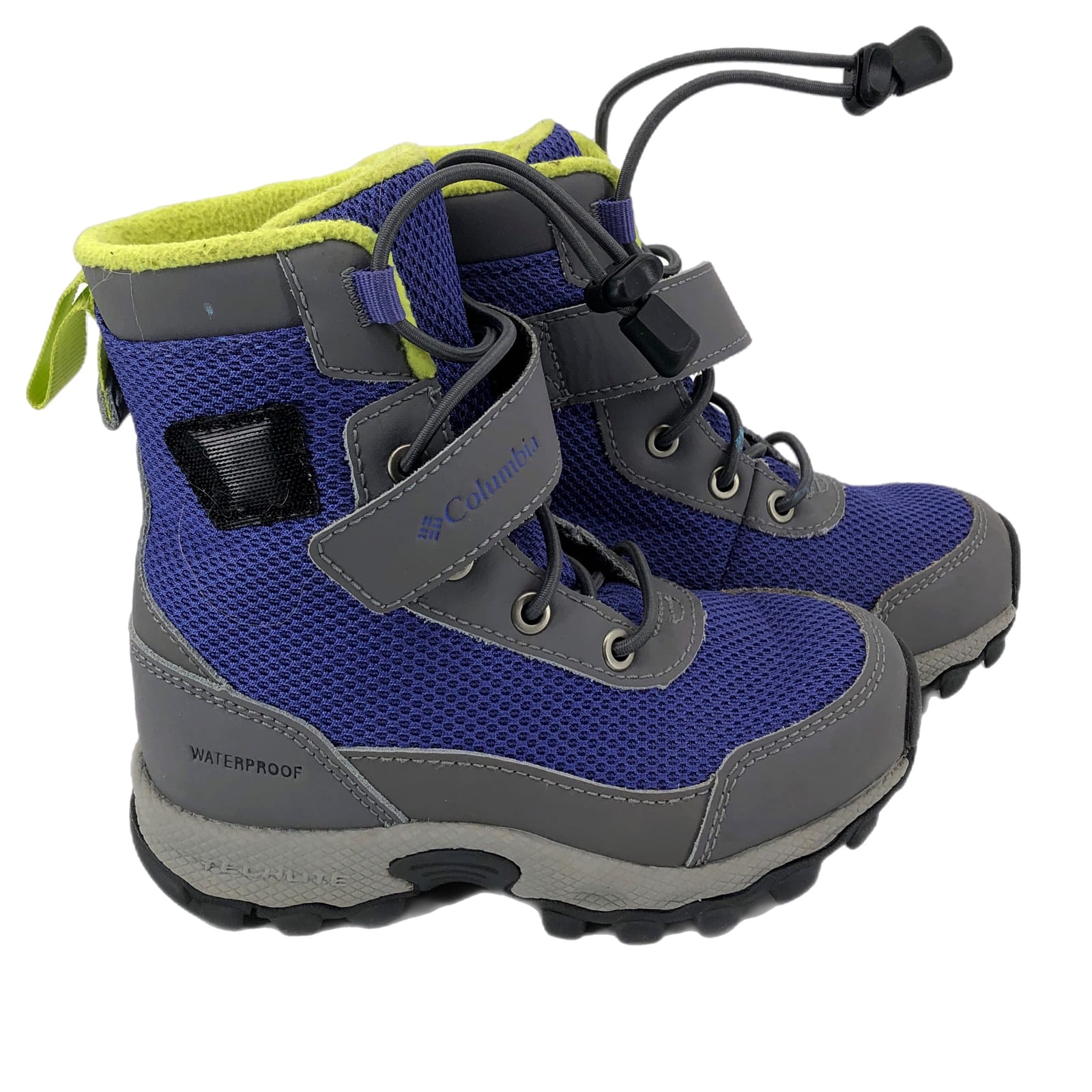 Columbia Gray-Purple Synthetic Lace-Up Winter & Rain Boots