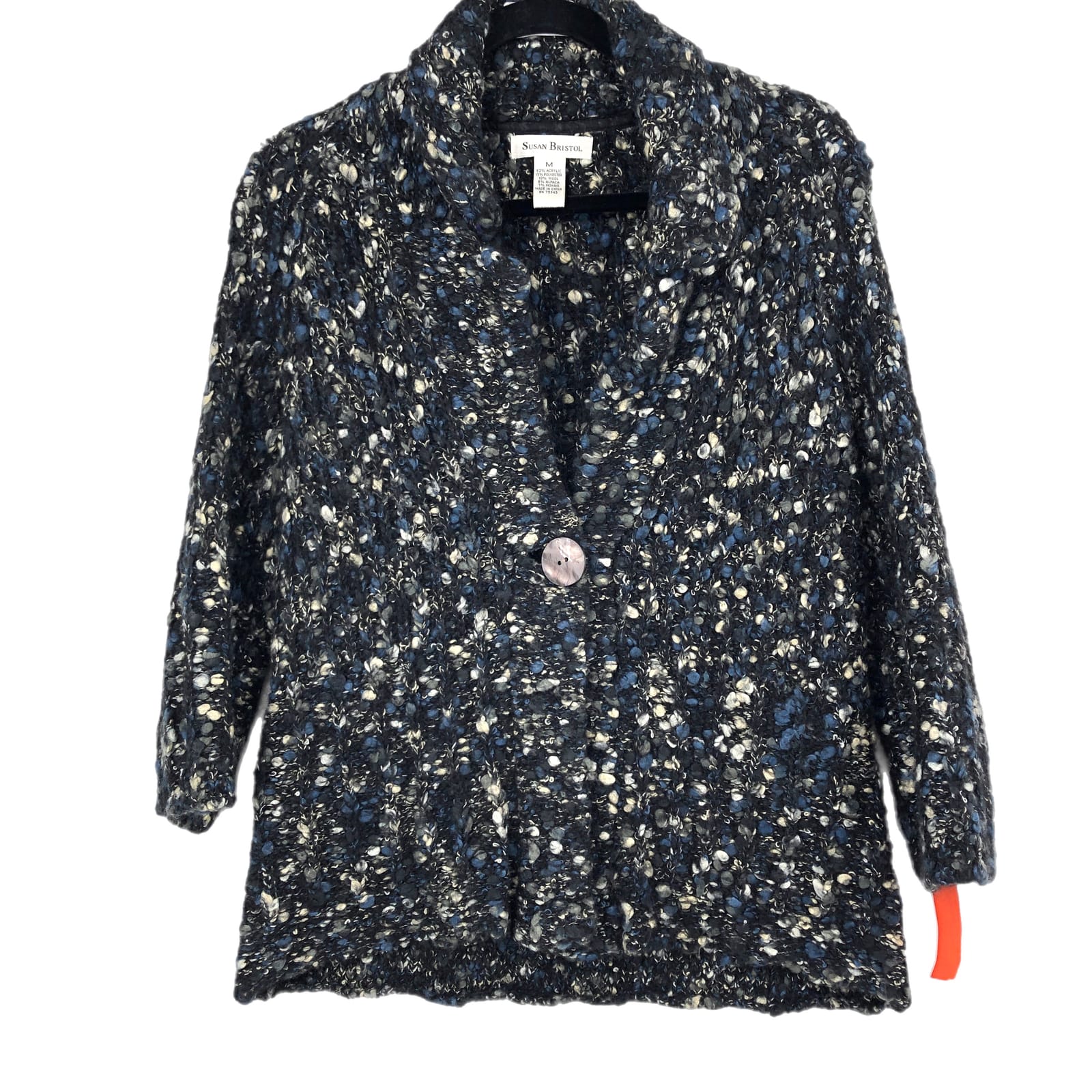 Susan Bristol Black & White Classic Cardigan