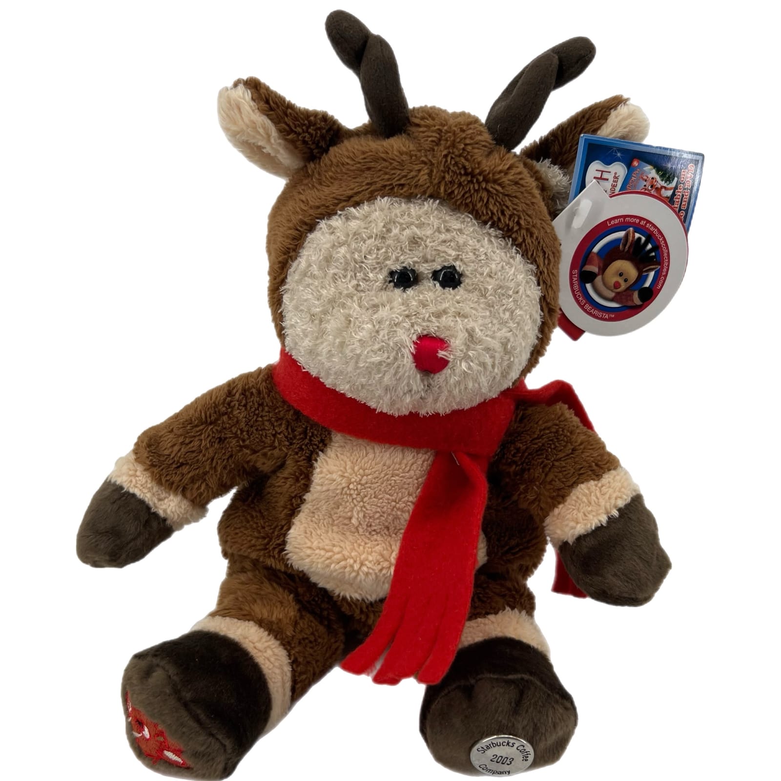2003 Starbucks Bearista Rudolph Plush 12”
