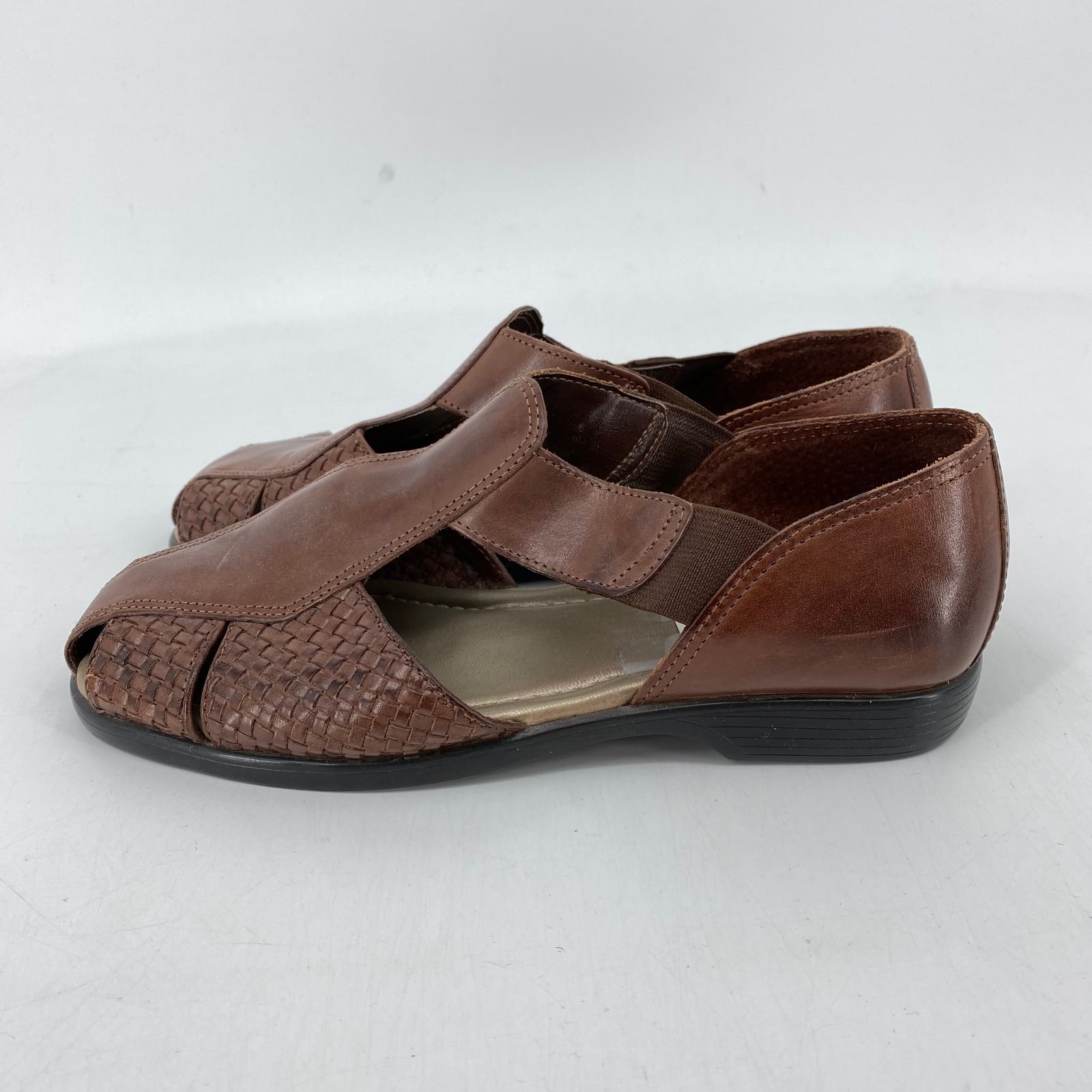 Boxer Fida Brown Pointed Toe Leather Sandals Boxer Fida Brown Pointed ...