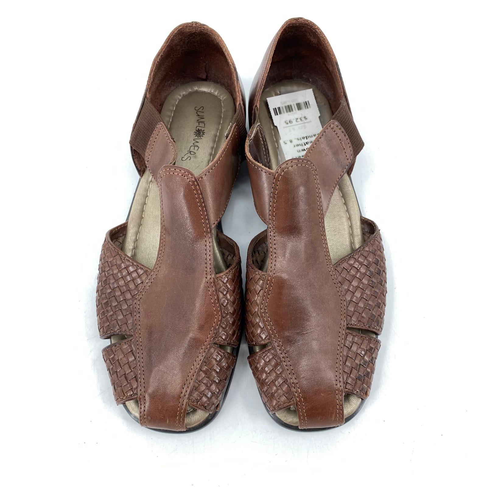 Boxer Fida Brown Pointed Toe Leather Sandals Boxer Fida Brown Pointed ...