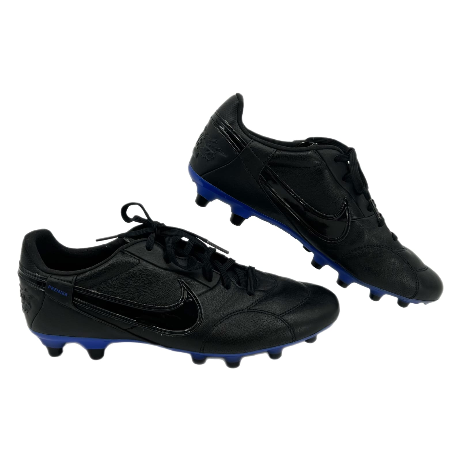 Nike Black Blue Premier Leather Cleats