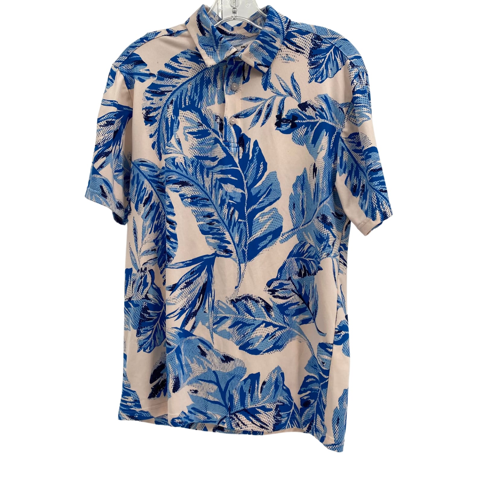 Under Armour Pink & Blue Short Sleeve Polo Shirt
