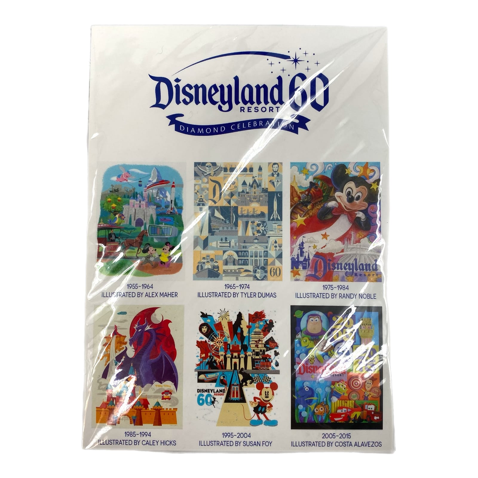 Disney Store Diamond Celebration Decades of Disney Collectible Print Set