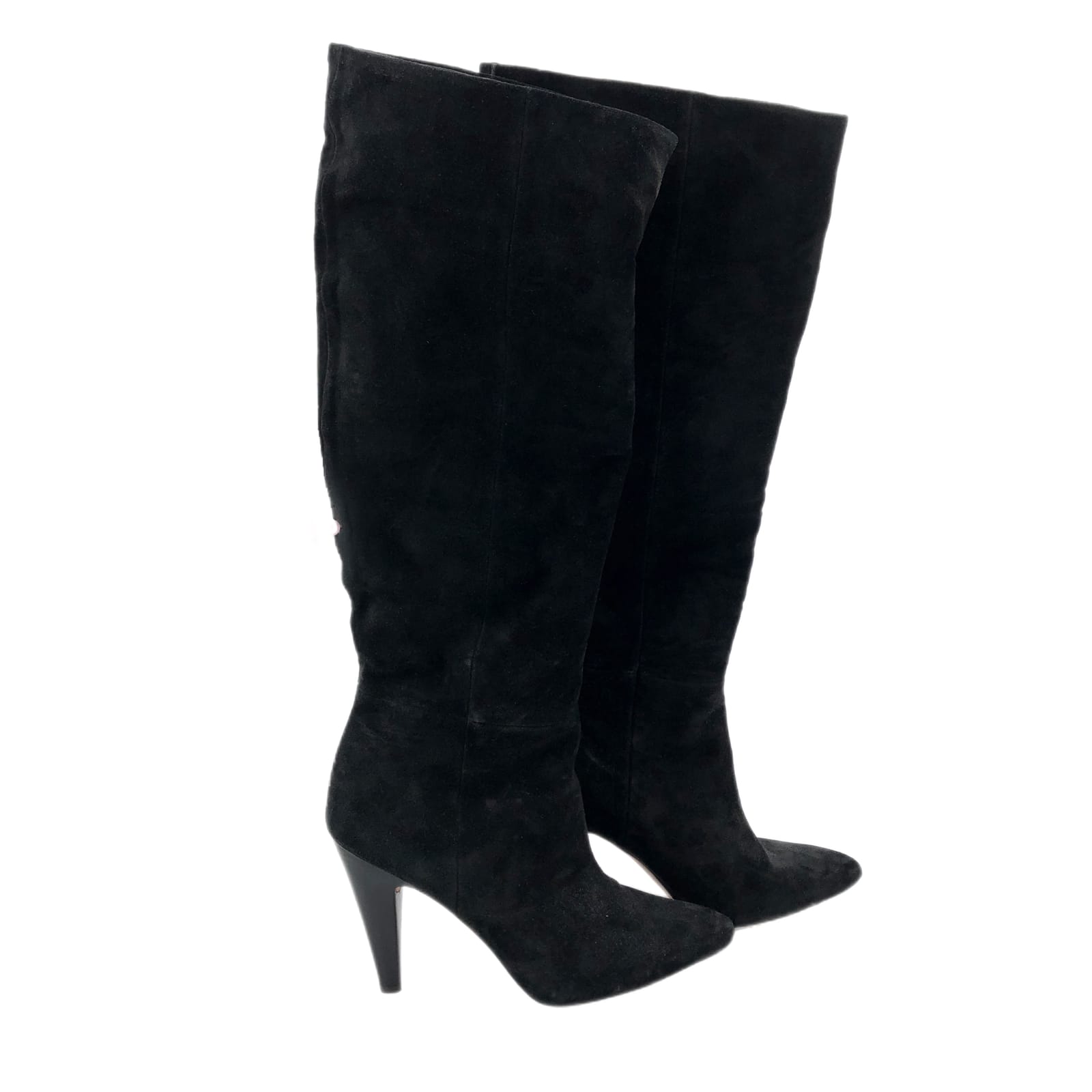 Veronica Beard Black Suede Over the Knee Boots