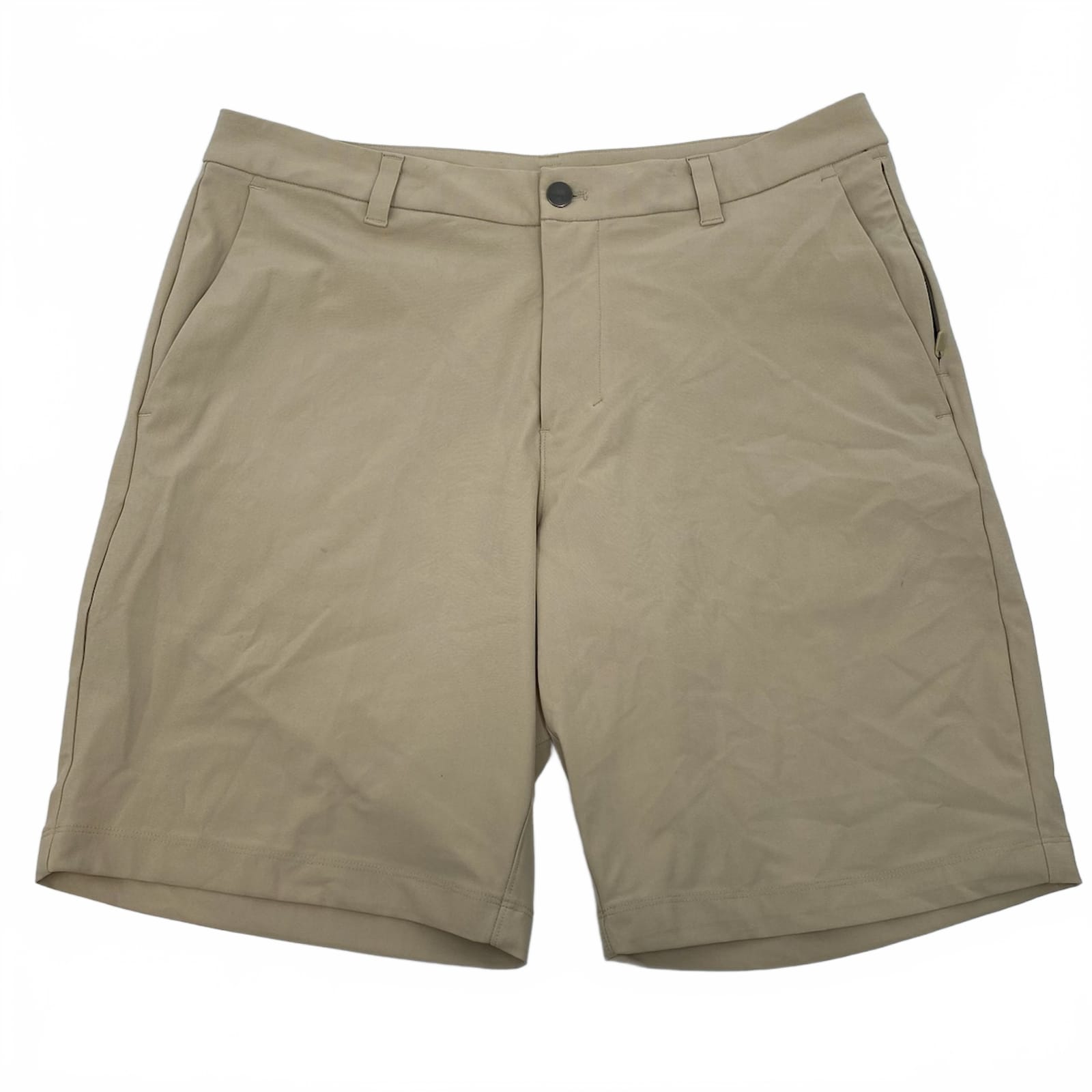lululemon Beige Chino Flat Front Shorts